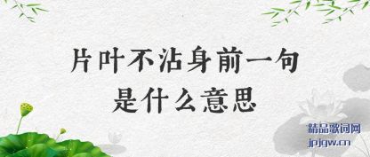 ����ƬҶ��մ��ǰһ����ʲô��˼