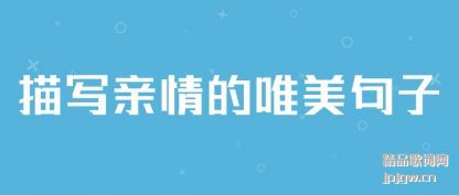 描写亲情的唯美句子